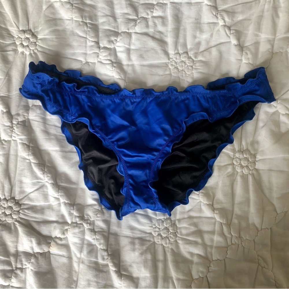 Victoria’s Secret Blue Ruffle Bikini Bottoms